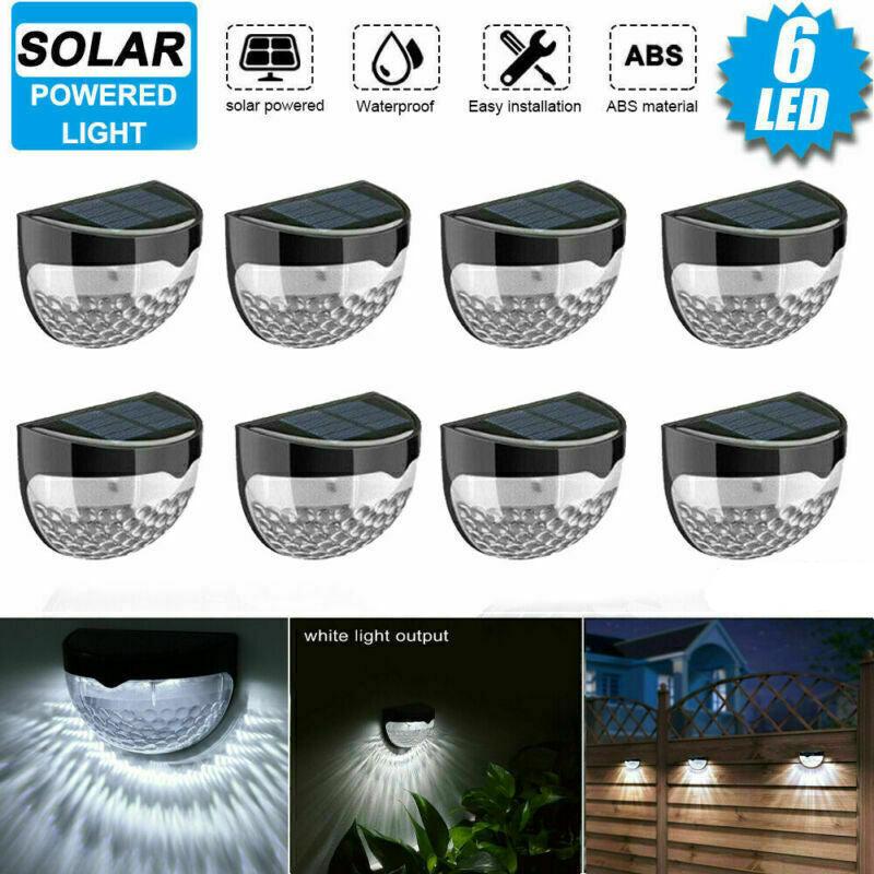 2-12PCS Solar Powered LED Wall Lights Door Fence Light Outdoor Garden Lamp Light