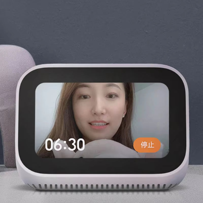 Chinese Version  AI Touch Screen Bluetooth 5.0 Speaker Digital Display Alarm Clock Wifi Smart Connection Mi Speaker
