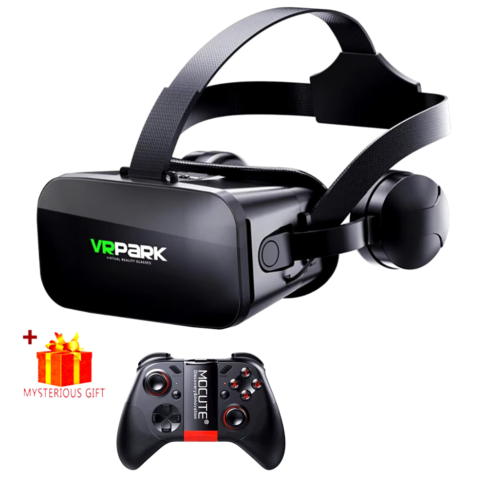 VR Glasses 3D Virtual Reality Headset Helmet for Phone Lenses Goggles Devices Viar Smart Smartphones Controller Cell Game Viewer
