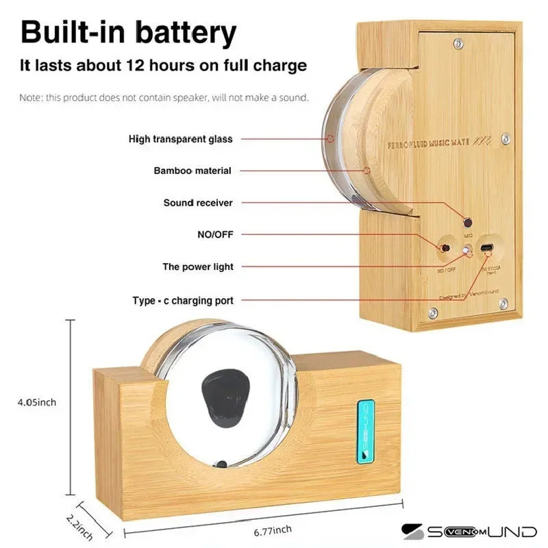 Sound Equipment Motion Sensor Desktop Music Partner Portable Visual Music Sound Touch Wireless Mini Magnetic Fluid Pickup