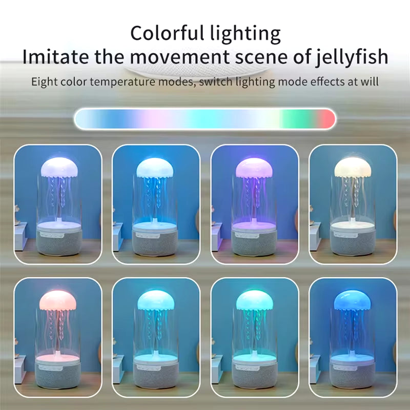 K19 Creative Portable Colorful Jellyfish Lamp Bluetooth Speaker Hifi Stereo 3D Surround Subwoofer Home Theater Sound System